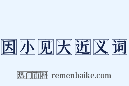 因小见大近义词是什么意思的图片